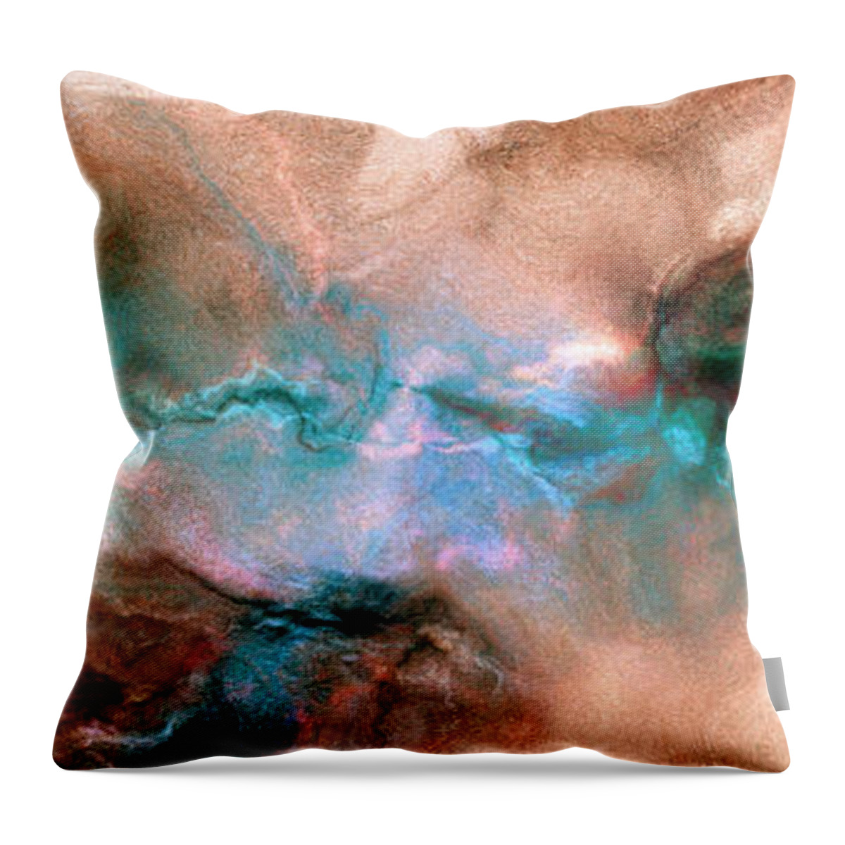 Abstract Art Throw Pillow featuring the painting Imagination - Abstract Art by Jaison Cianelli
