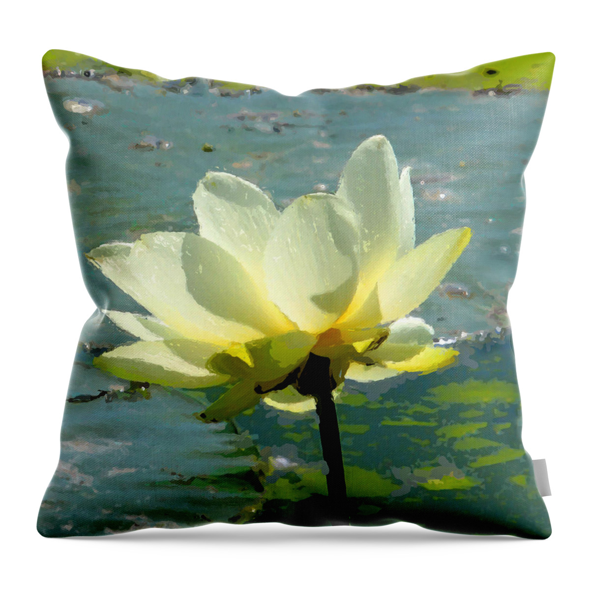 Lotus Throw Pillow featuring the photograph Imitation by John Freidenberg