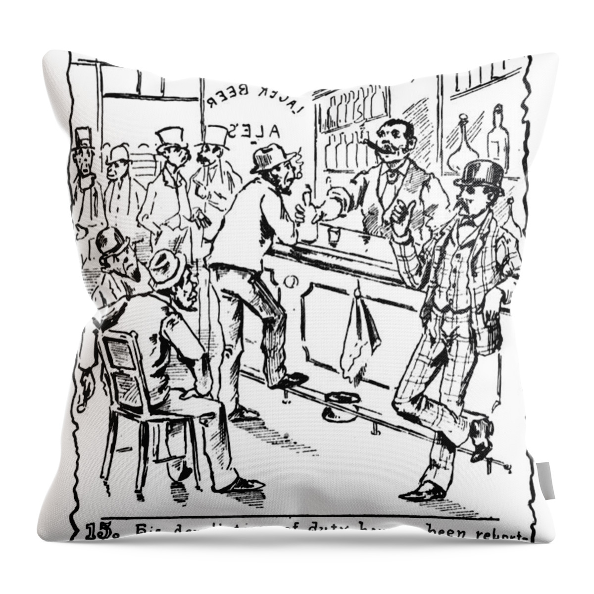 1880s Throw Pillow featuring the photograph IMMIGRANTS: IRISH, c1885 by Granger