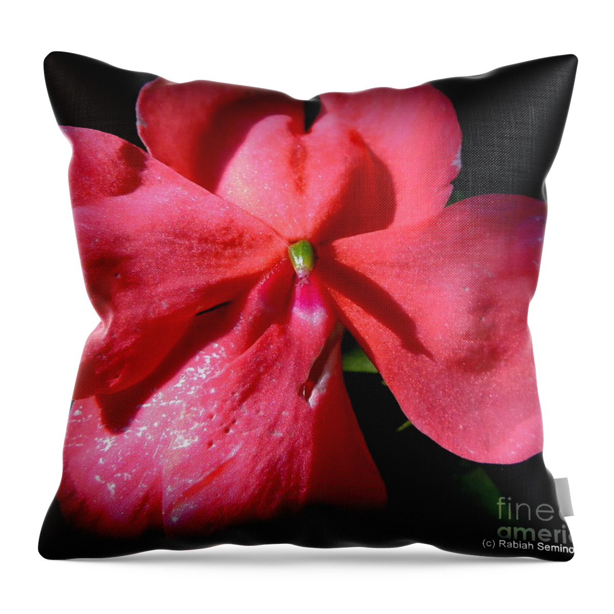 Flowers Throw Pillow featuring the photograph Impatient by Rabiah Seminole
