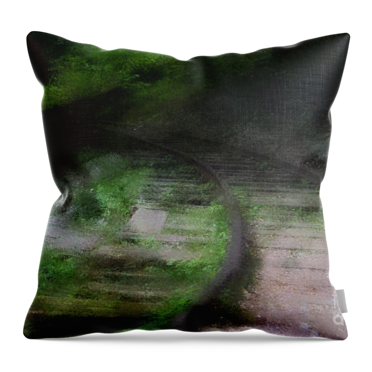 Transportation Throw Pillow featuring the photograph Impressionist Rail Tracks by Doc Braham