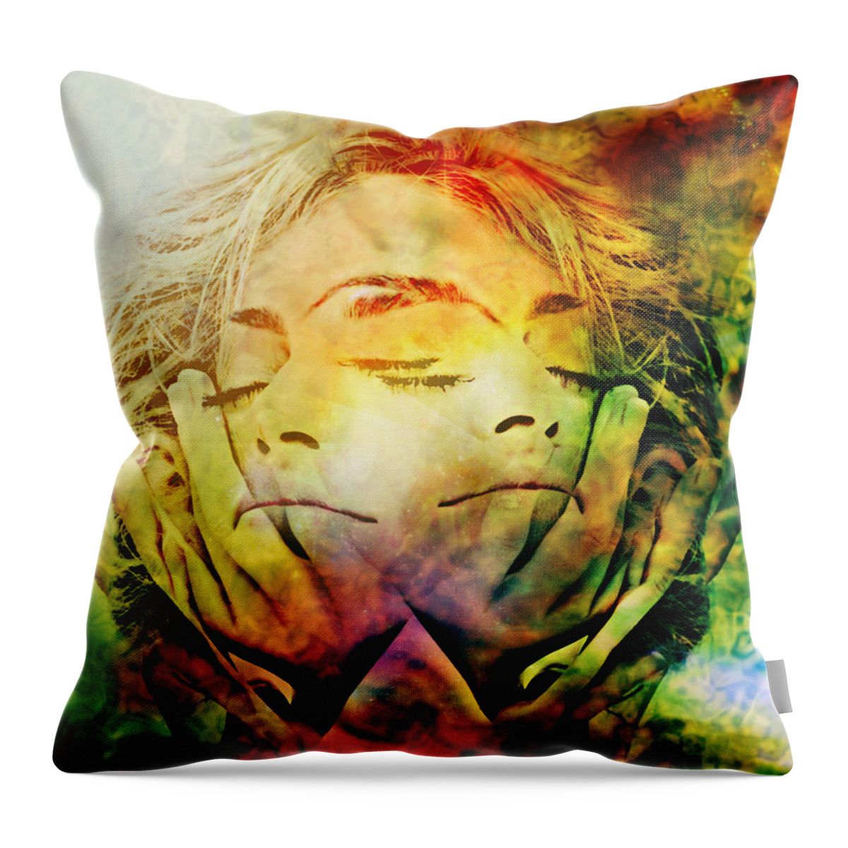 In Between Dreams Throw Pillow featuring the painting In Between Dreams by Ally White