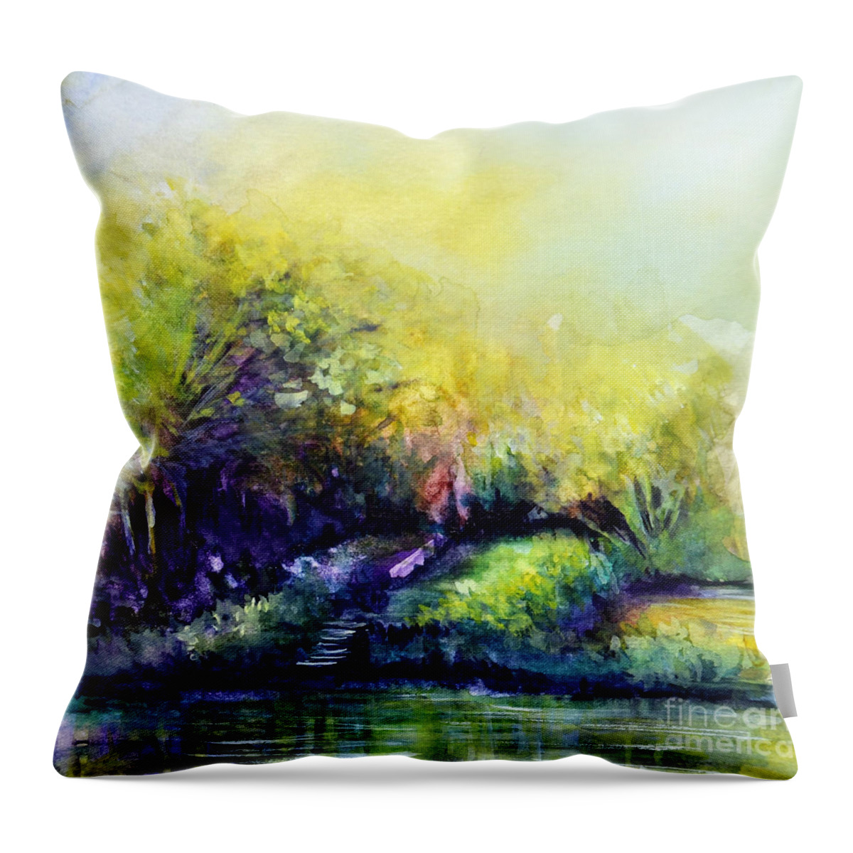 Water Throw Pillow featuring the painting In Dreams by Allison Ashton