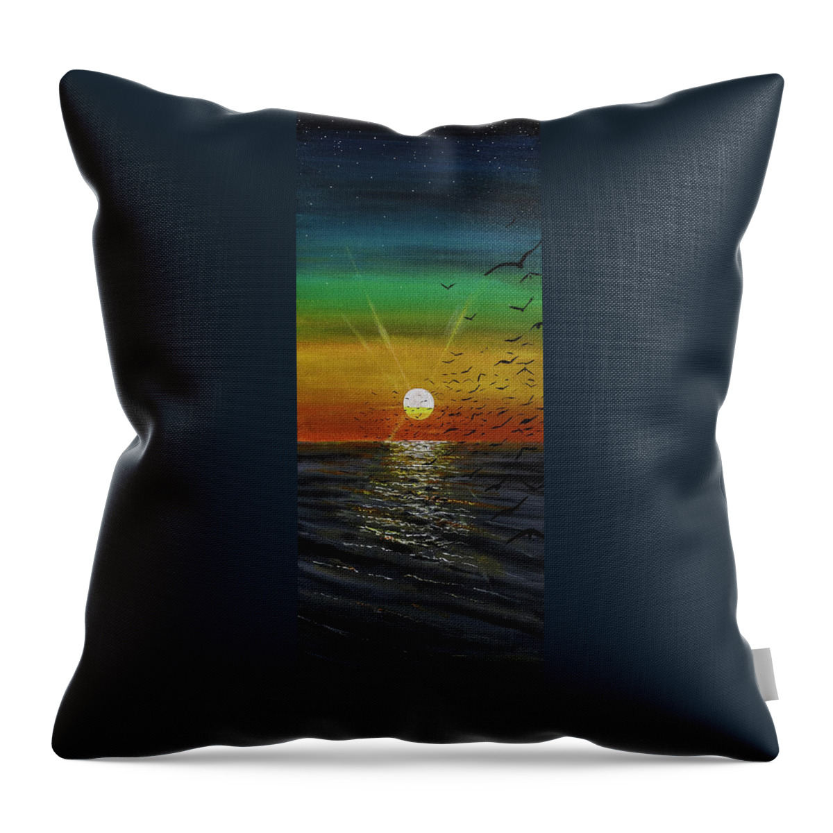 Ocean Throw Pillow featuring the painting In Dreams by Joel Tesch