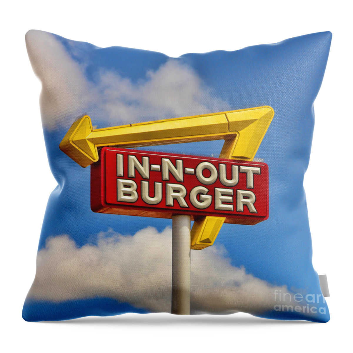 In N Out Throw Pillow featuring the photograph In N Out Burger 6946 by Jack Schultz