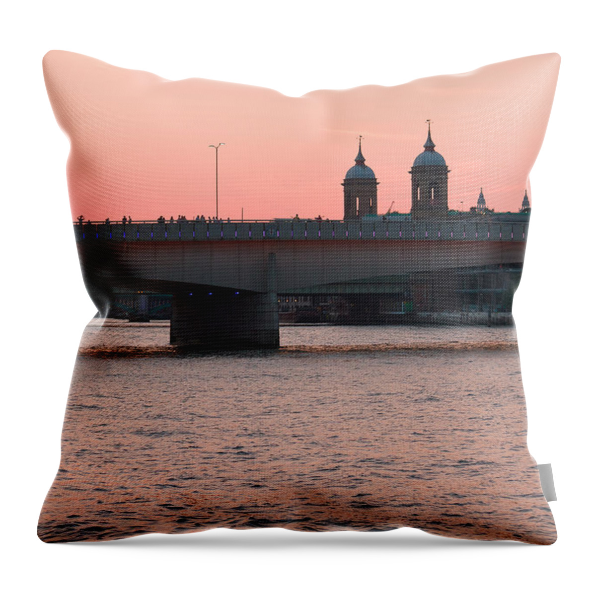 London Throw Pillow featuring the photograph In the Pink by Shirley Mitchell