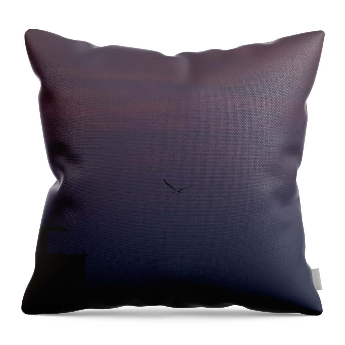 Pink Throw Pillow featuring the photograph In the Still of Dusk by Nancy Dinsmore