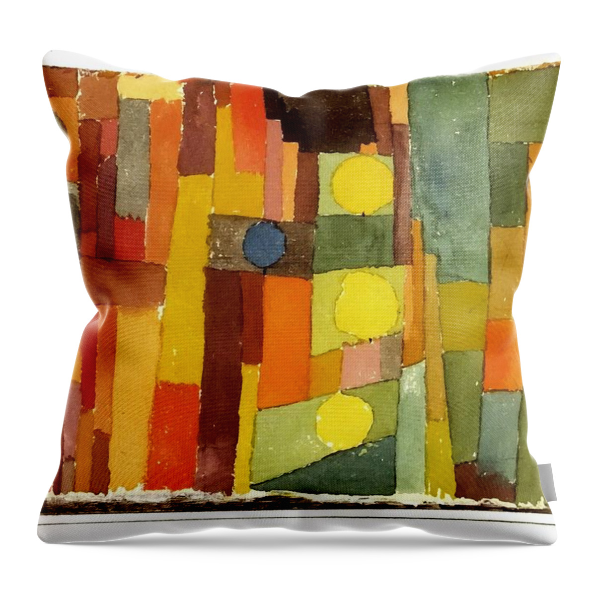 Paul Klee Throw Pillow featuring the painting In The Style Of Kairouan by Paul Klee