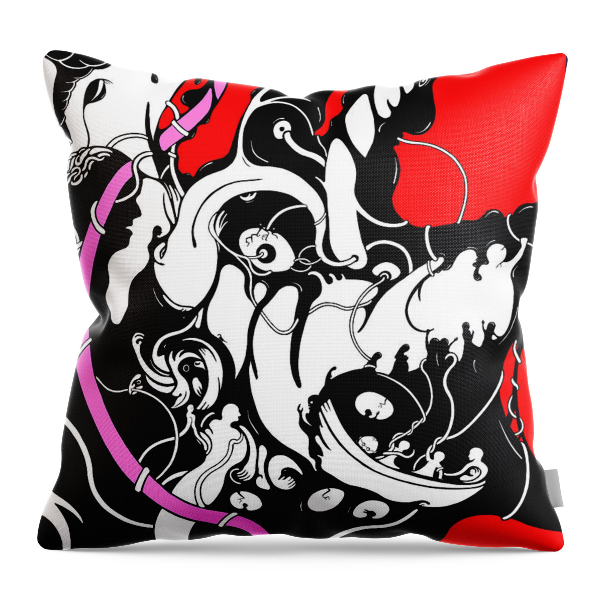 Brain Throw Pillow featuring the digital art Incubus by Craig Tilley