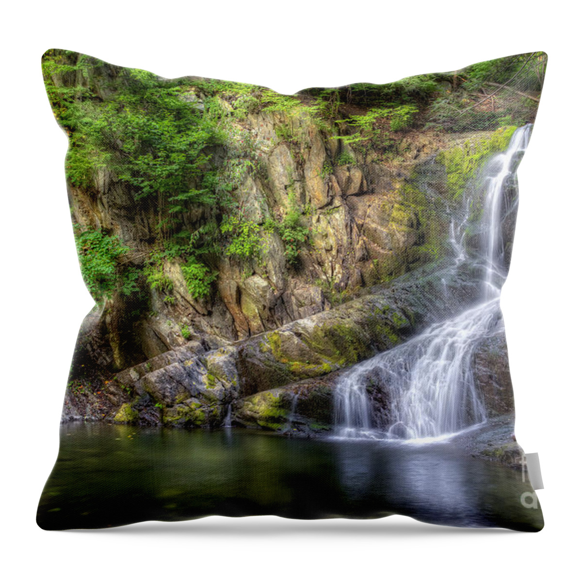 Indian Brook Falls Throw Pillow featuring the photograph Indian Brook Falls by Rick Kuperberg Sr