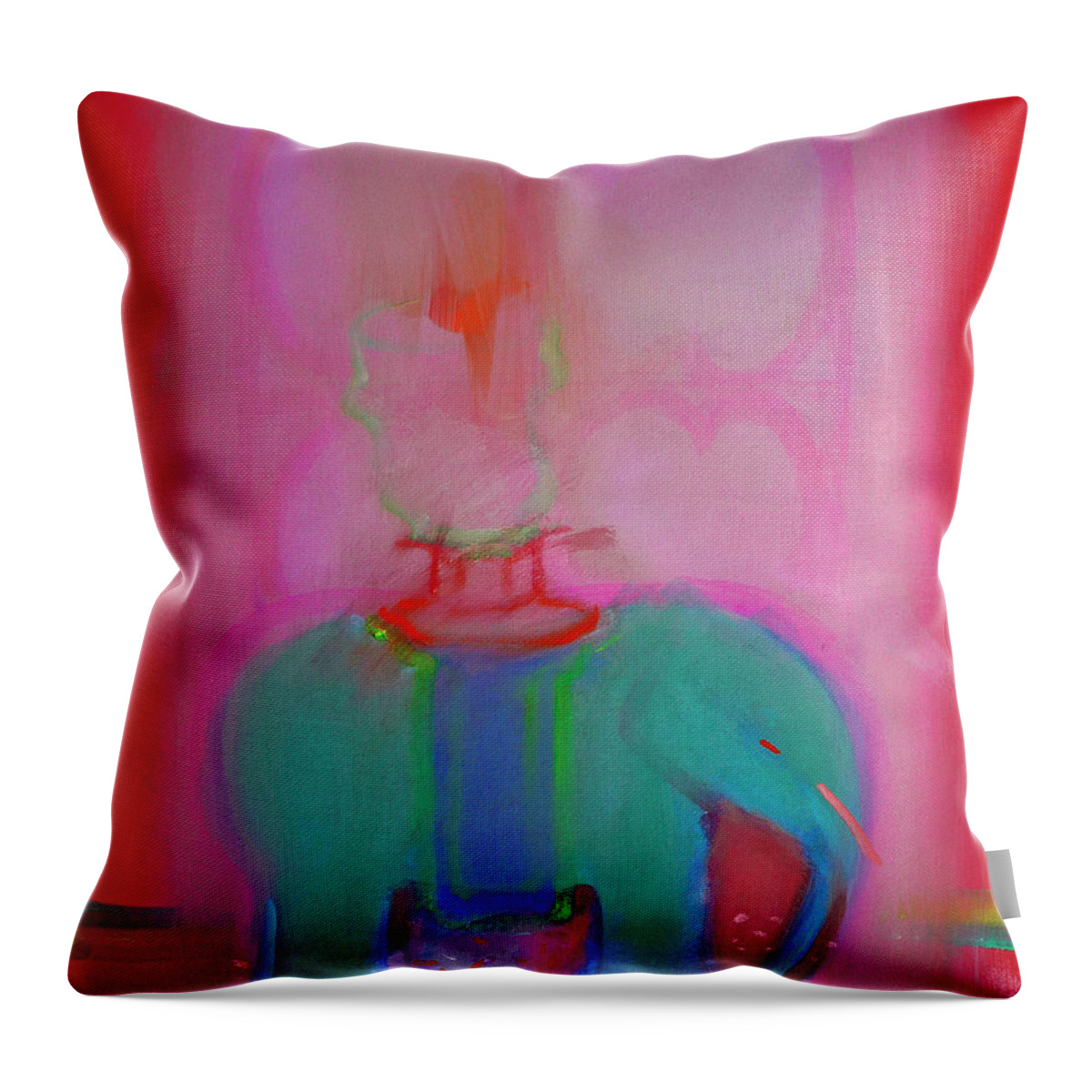 Elephant Throw Pillow featuring the painting Indian Elephant by Charles Stuart