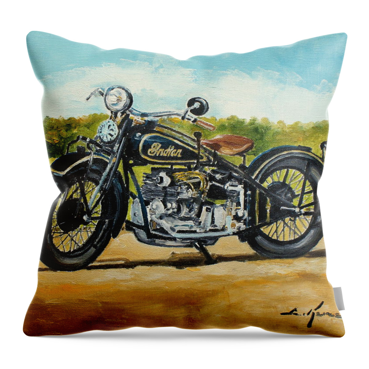 Indian Throw Pillow featuring the painting Indian Four 1933 by Luke Karcz