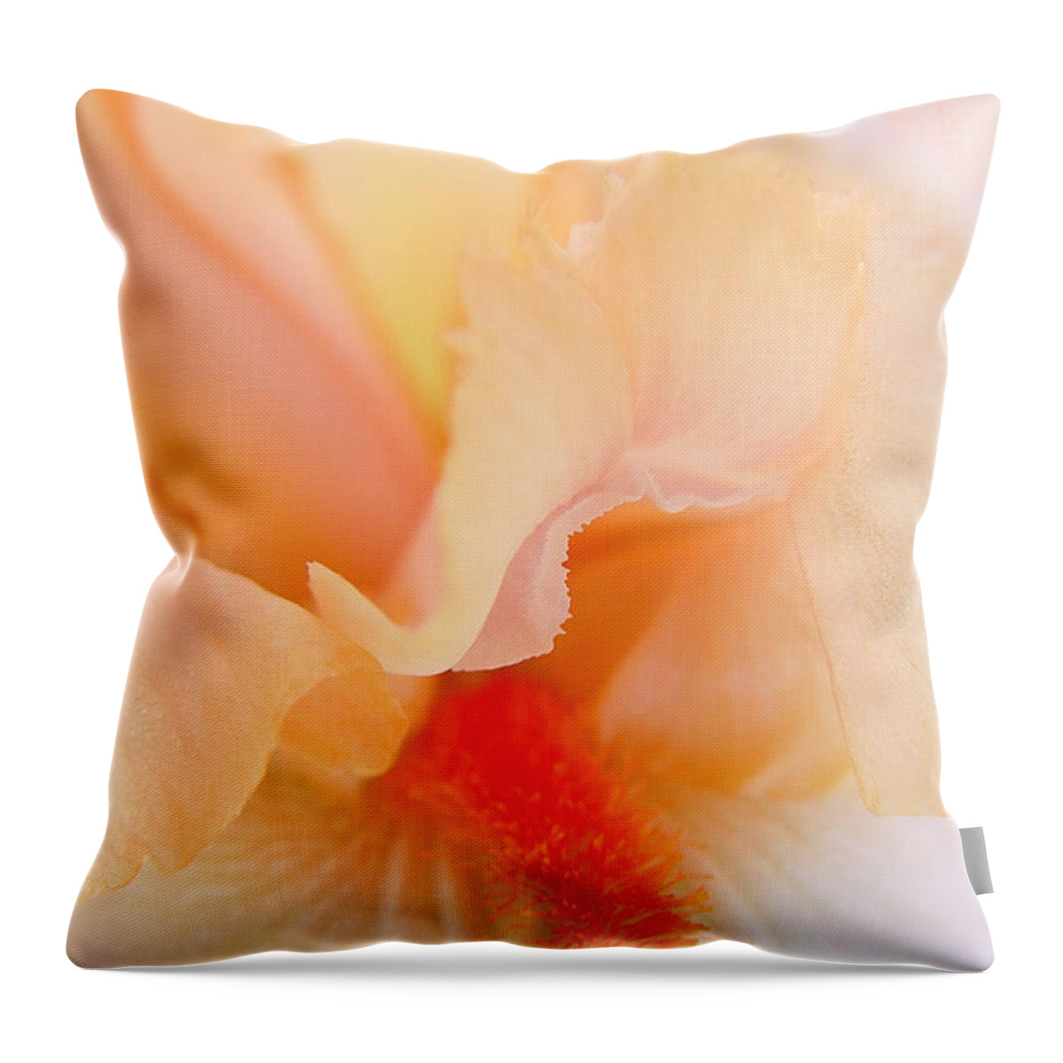 By Jana Russon Throw Pillow featuring the photograph Inner Iris 1 of 4 by Jana Russon