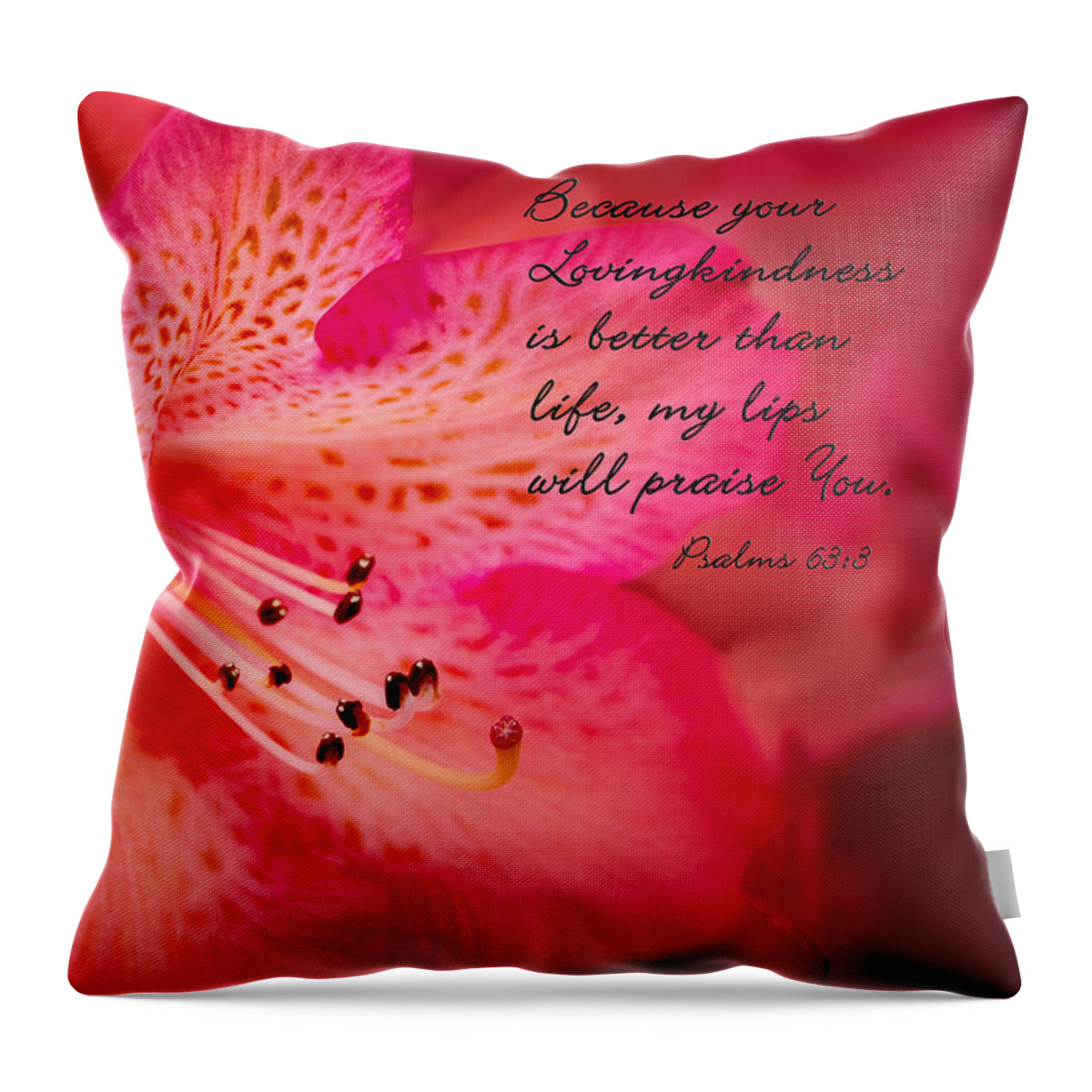 Flower Throw Pillow featuring the photograph Inspirational Rhododendron by Mary Jo Allen