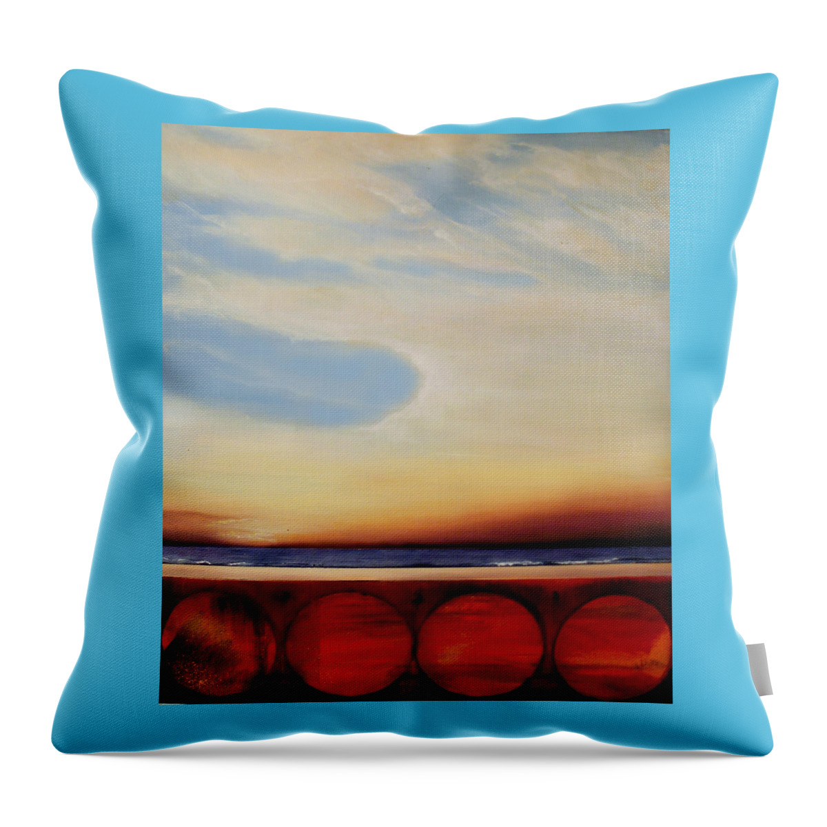 Surrealism Throw Pillow featuring the painting Internal Fires by Albert Puskaric