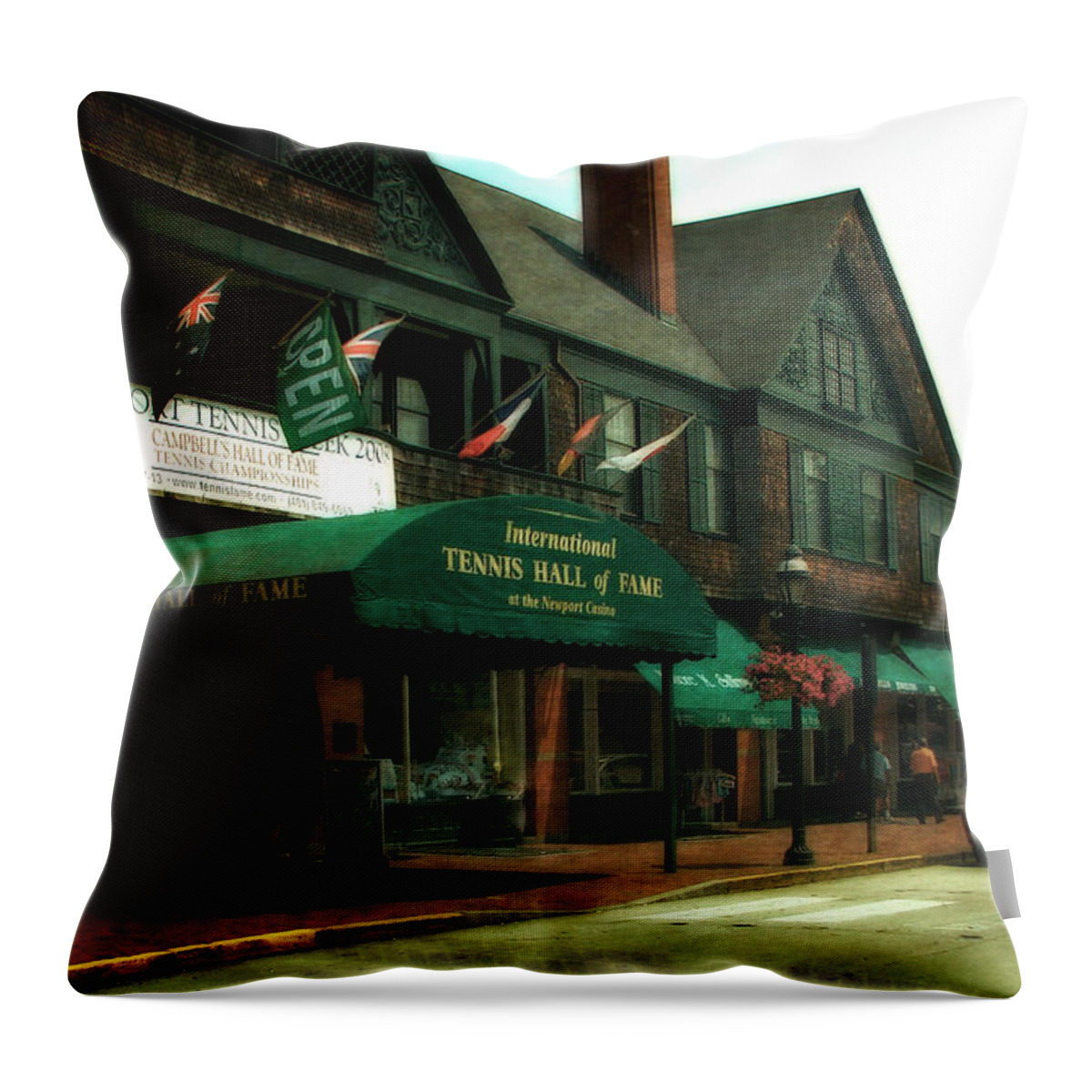 Newport Throw Pillow featuring the photograph International Tennis Hall of Fame by Michelle Calkins
