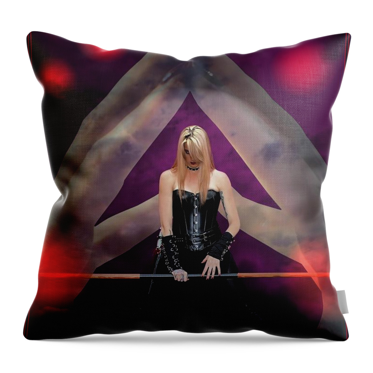Fantasy Female Throw Pillow featuring the photograph Interposing Hands by Jon Volden