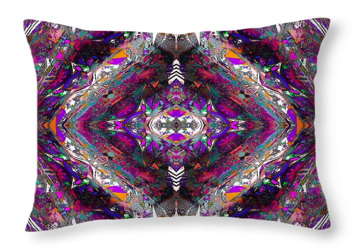 Super Colorful Throw Pillow featuring the digital art Interstellar Cross by Priscilla Batzell Expressionist Art Studio Gallery