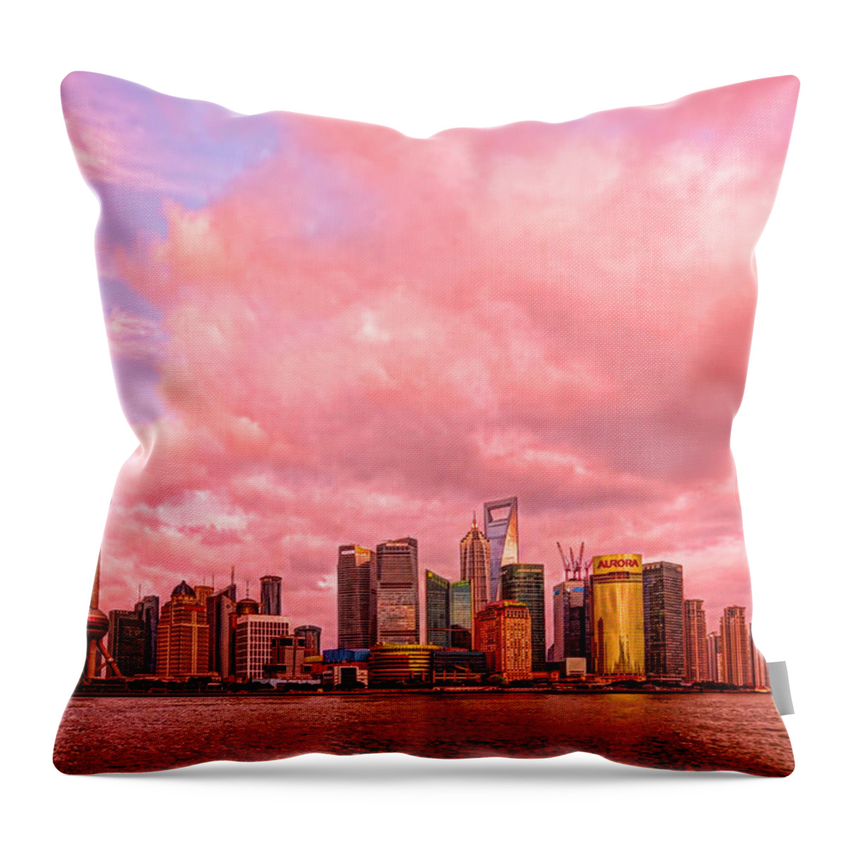 Shanghai Throw Pillow featuring the photograph Into the future by Midori Chan