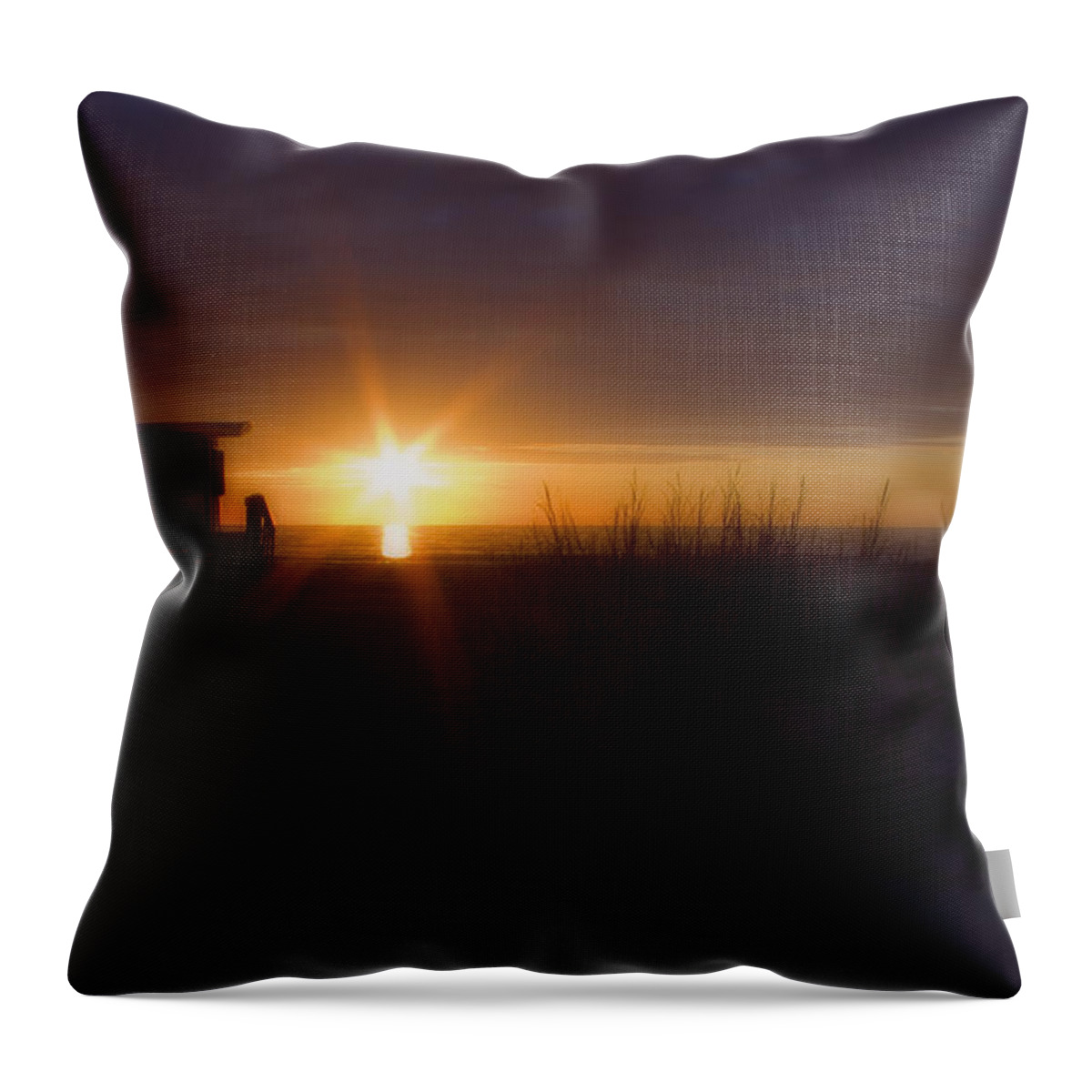 Florida Throw Pillow featuring the photograph Into The Light by Ellen Heaverlo