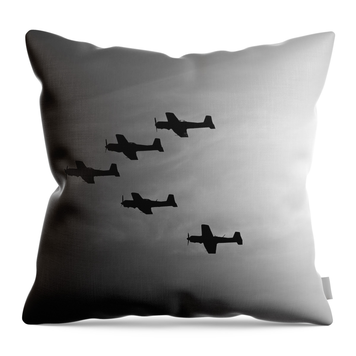 Aircraft Throw Pillow featuring the photograph Into The Sun by Joe Schofield