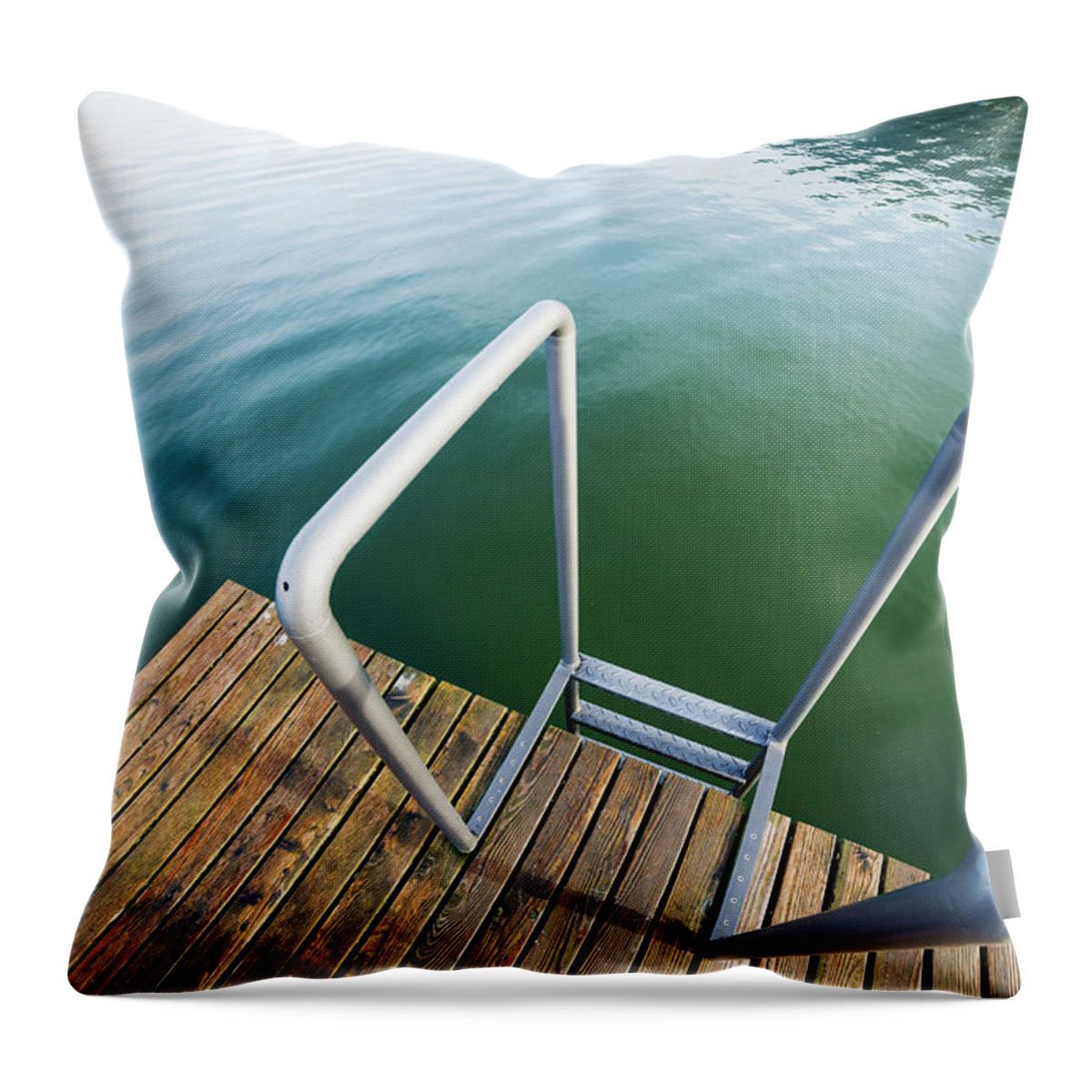 Water Throw Pillow featuring the photograph Into the water by Chevy Fleet