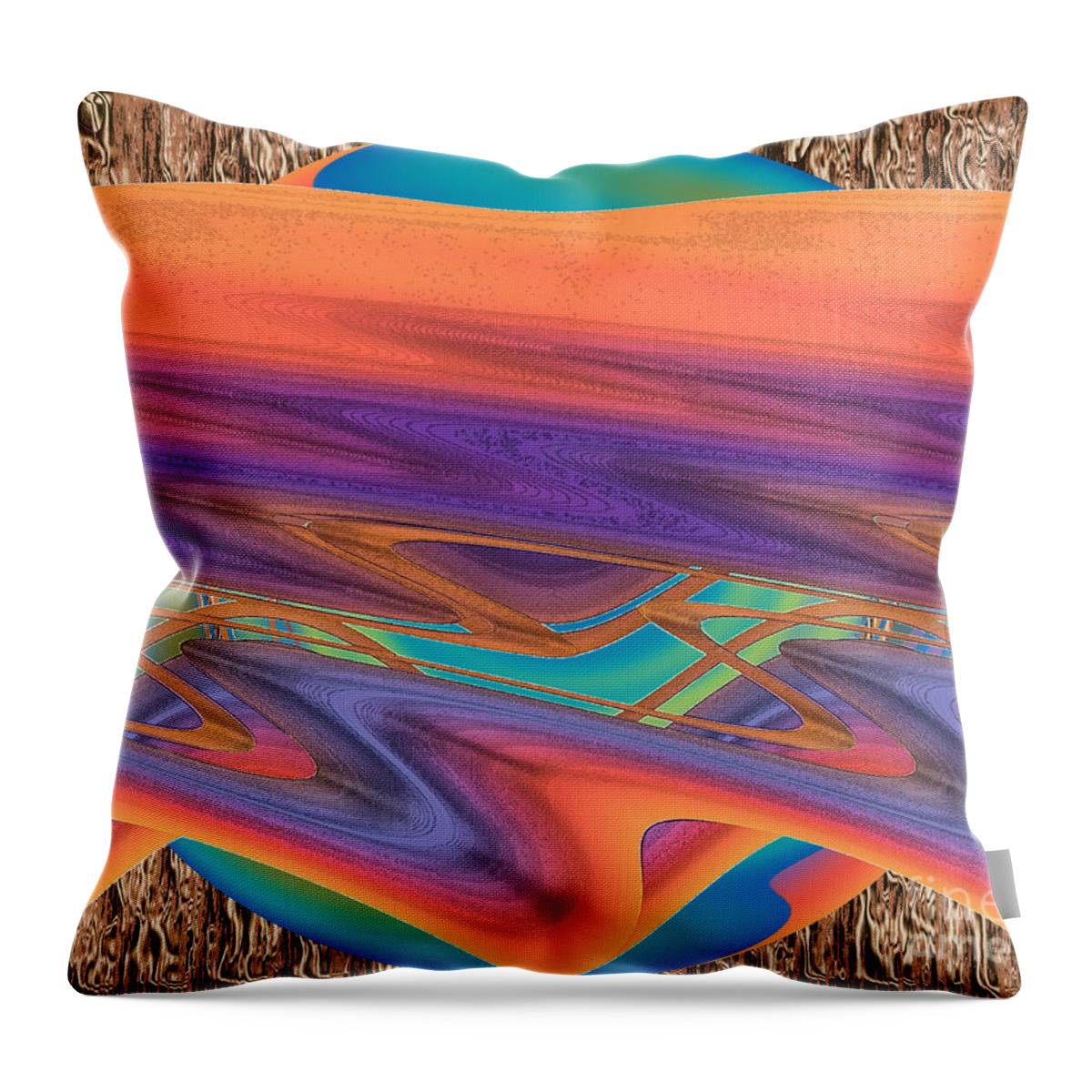 Fluid Throw Pillow featuring the digital art Inw_20a6037 Weaving by Kateri Starczewski