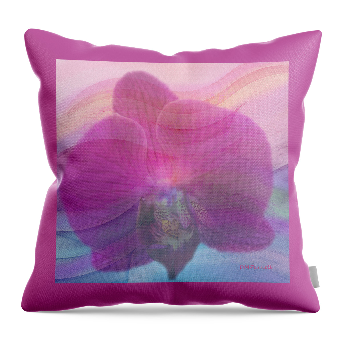 Iris Throw Pillow featuring the digital art Iris Curves by Diane Parnell