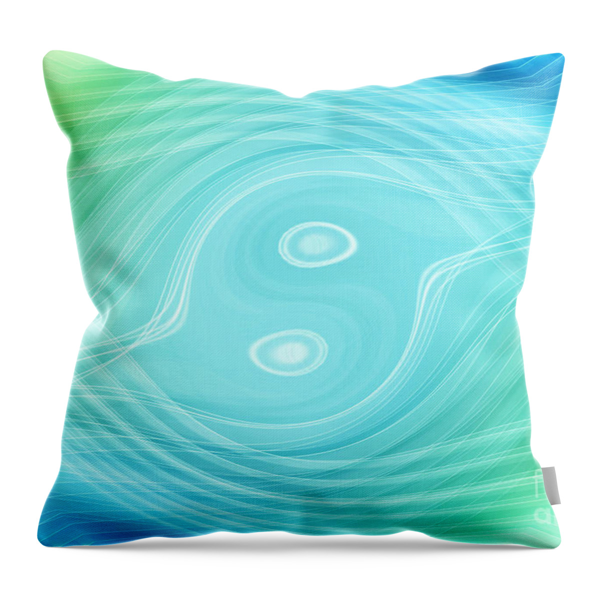 Abstract Throw Pillow featuring the digital art Island by Hannes Cmarits