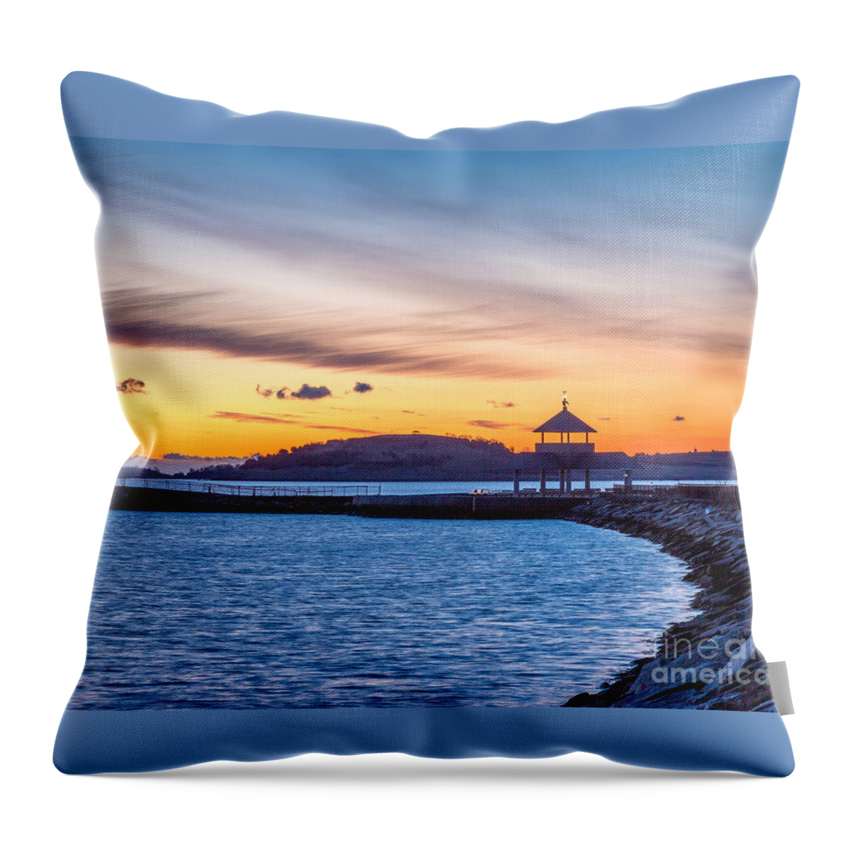 America Throw Pillow featuring the photograph Island View by Susan Cole Kelly