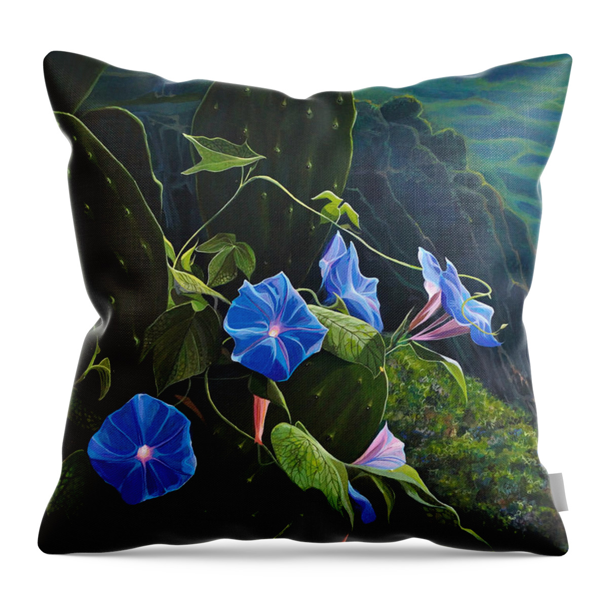 Capri Throw Pillow featuring the painting Isle of Capri by Hunter Jay