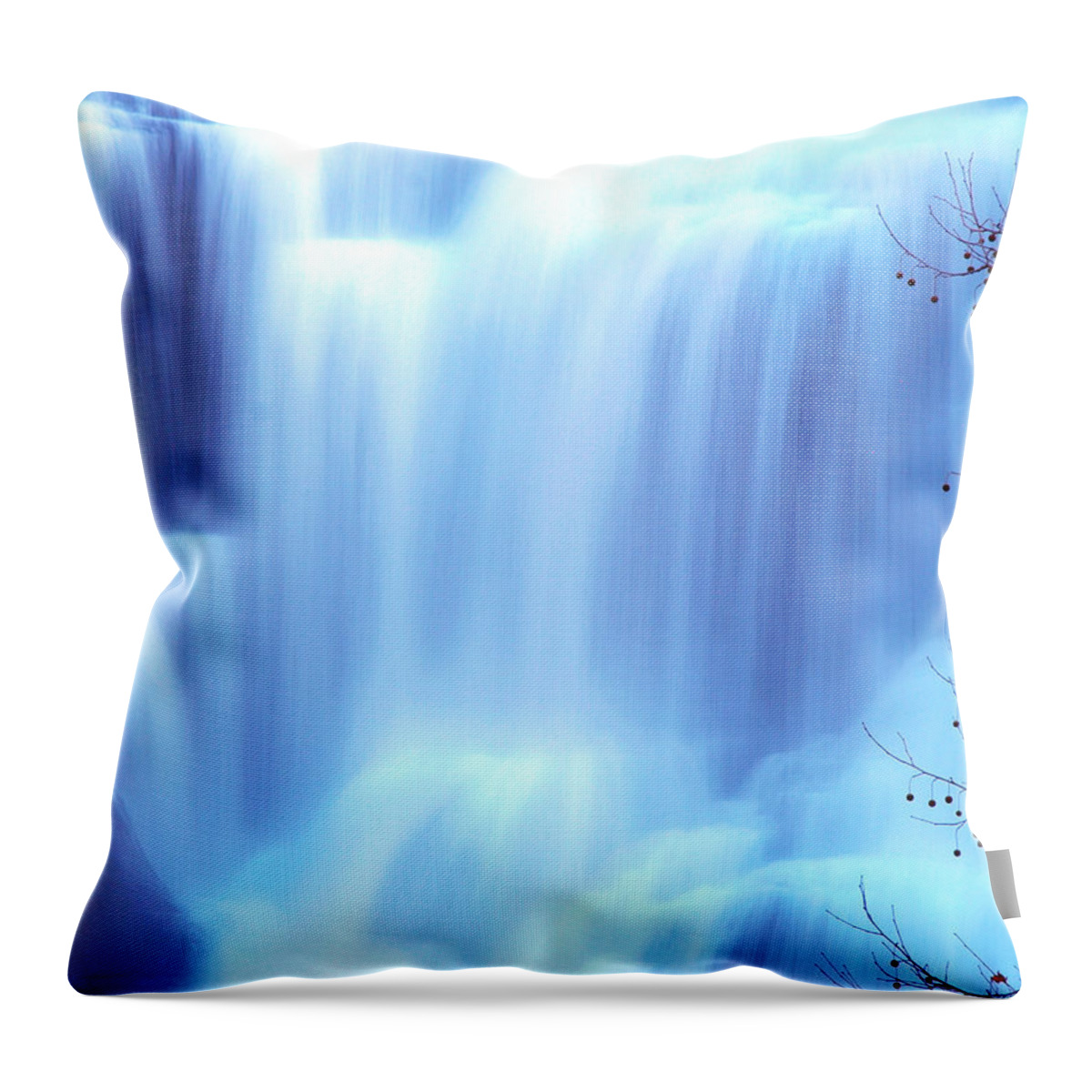 Ithaca Throw Pillow featuring the photograph Ithaca Water Falls New York by Paul Ge