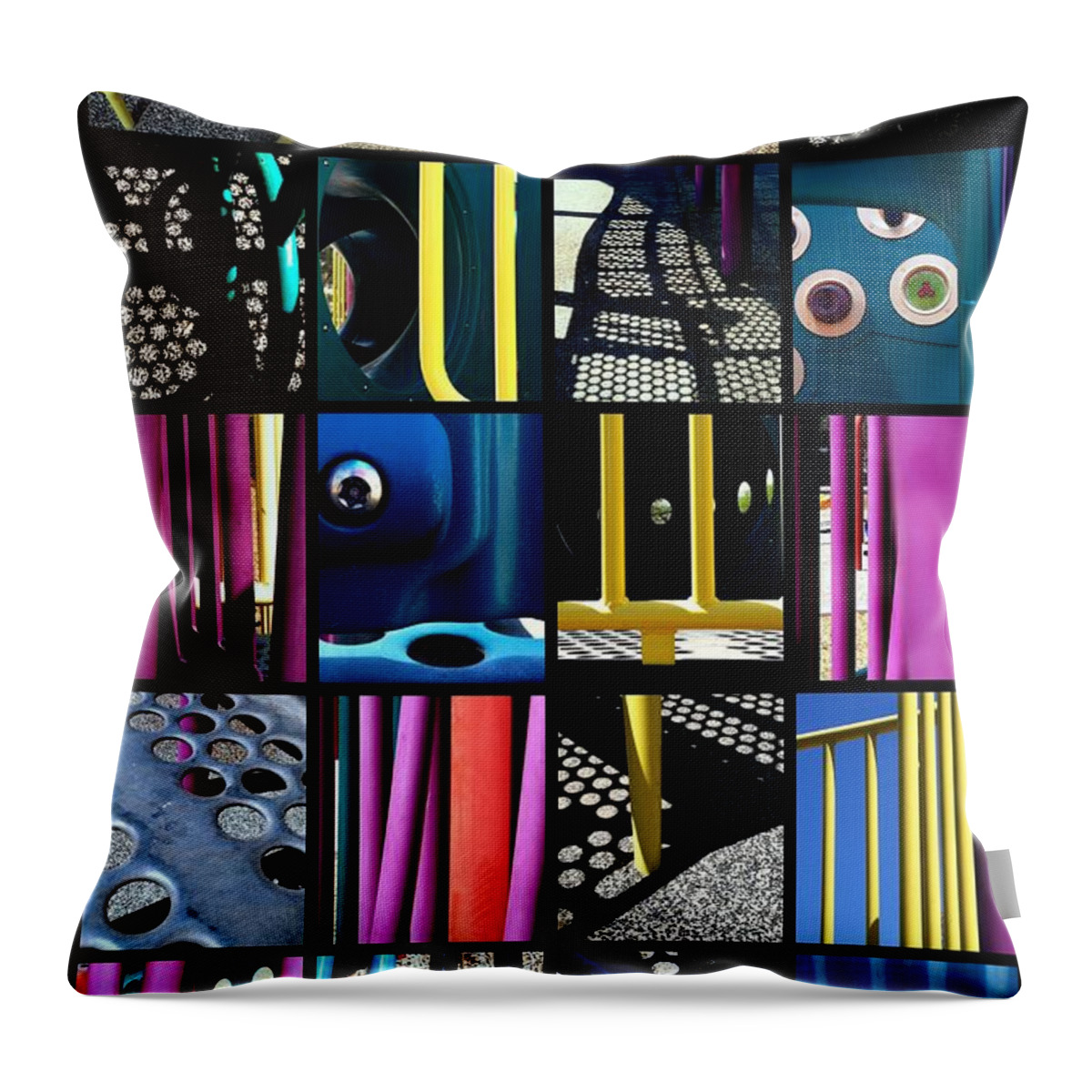 Marlene Burns. Marlene Burns Photography Throw Pillow featuring the photograph Its A Jungle Gym Out There by Marlene Burns