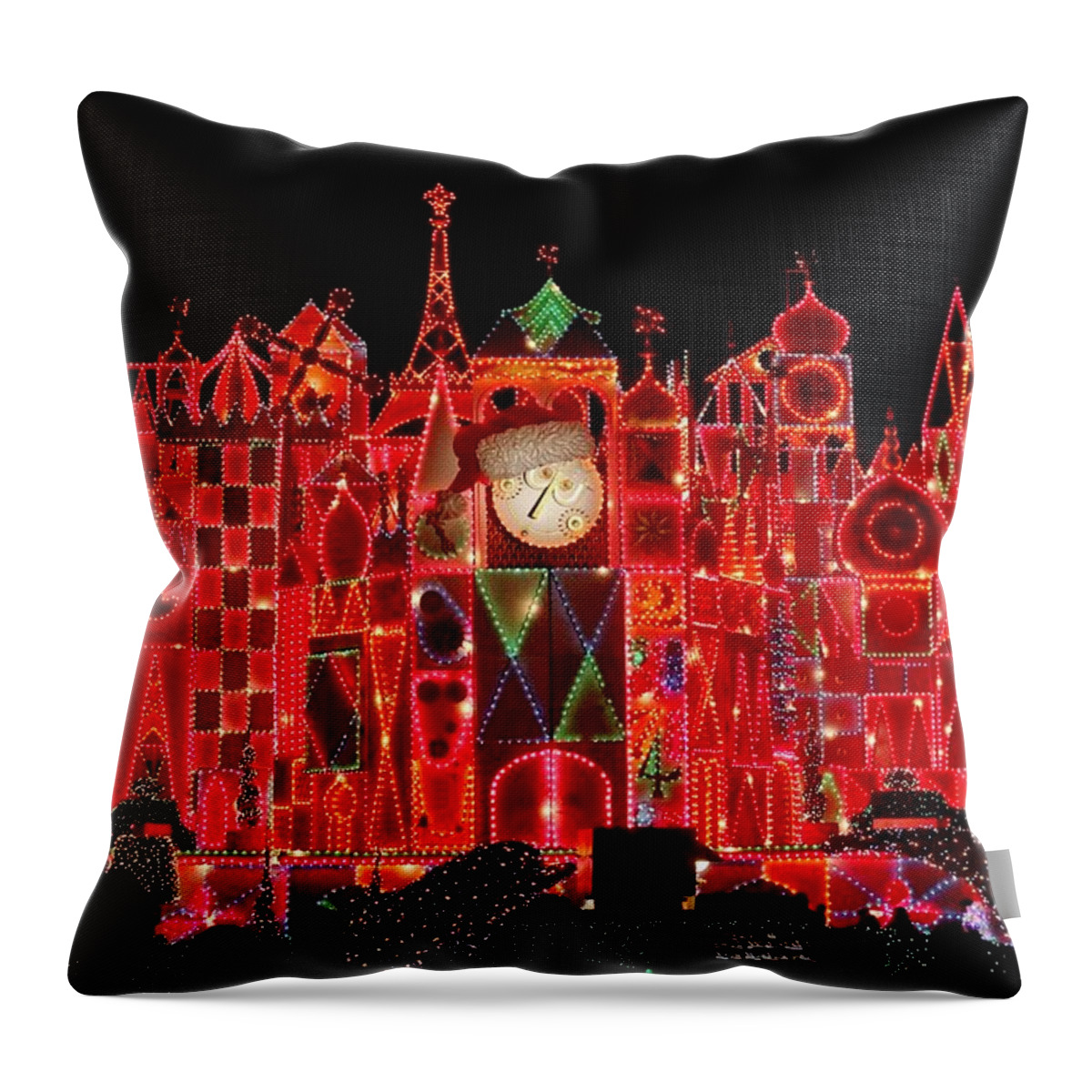 Christmas Throw Pillow featuring the photograph It's A Small World Christmas by Benjamin Yeager