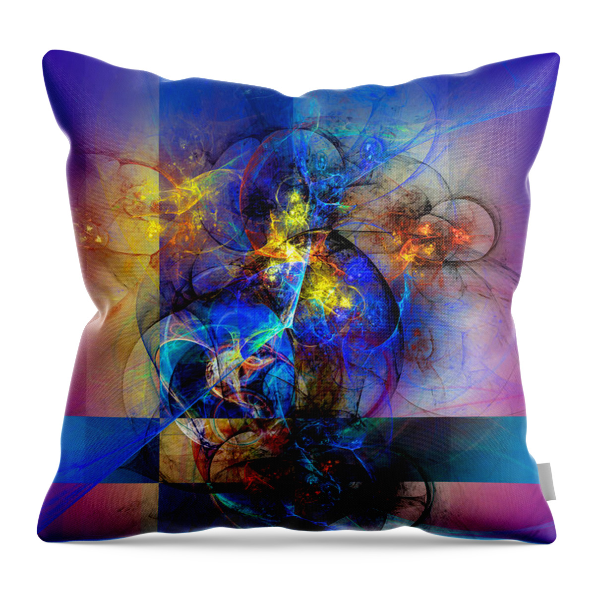 Abstract Throw Pillow featuring the digital art It's complicated - Abstract Art by Modern Abstract