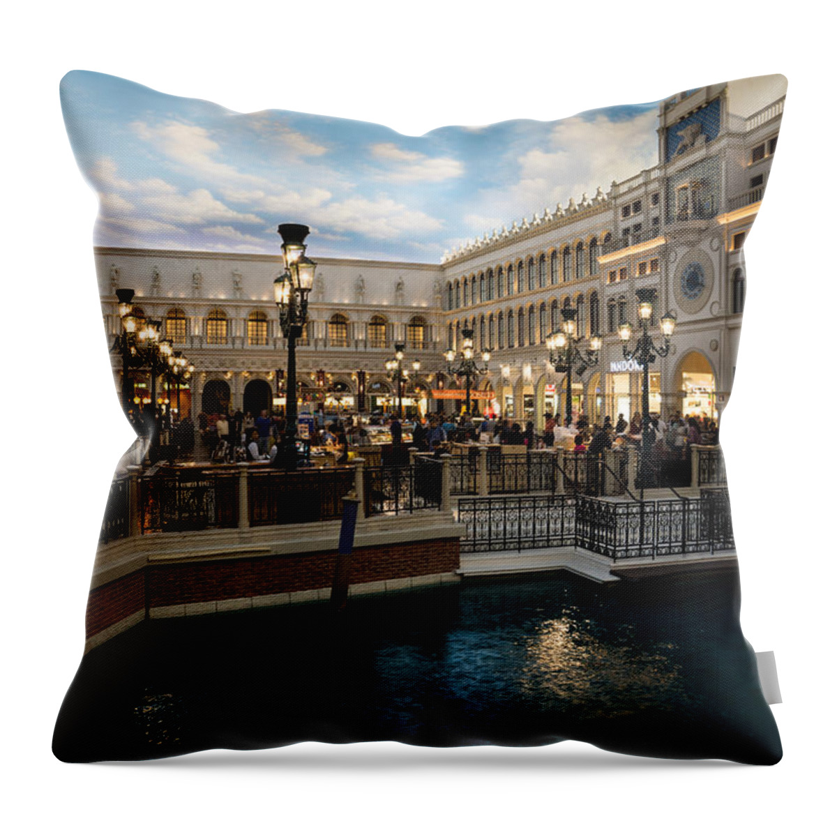 Venetian Canal Throw Pillow featuring the photograph It's Not Venice by Georgia Mizuleva