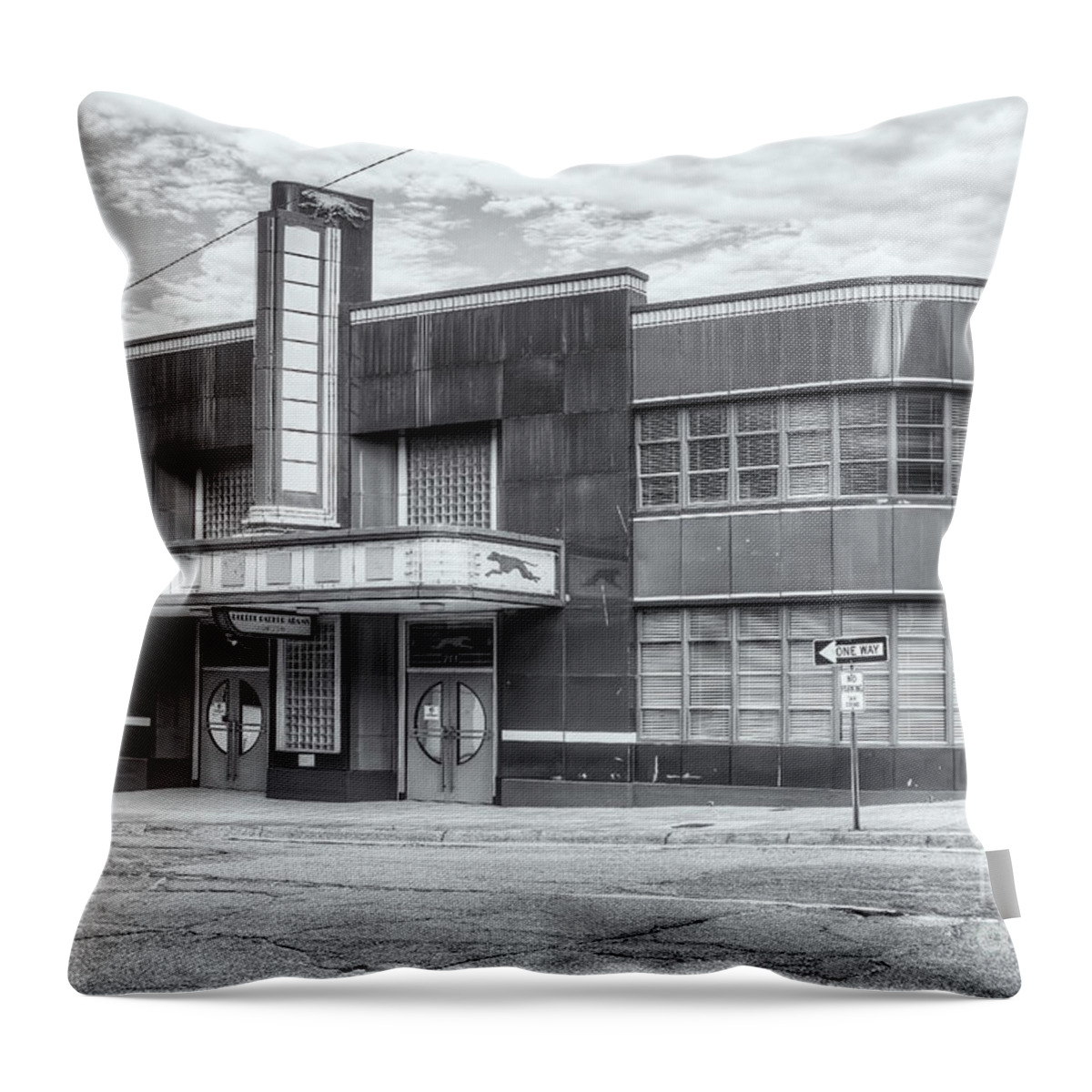 Clarence Holmes Throw Pillow featuring the photograph Jackson Mississippi Greyhound Bus Station II by Clarence Holmes
