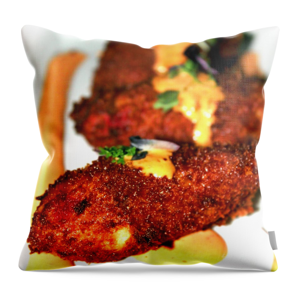 Food Throw Pillow featuring the photograph Jalapeno Poppers by Henrik Lehnerer