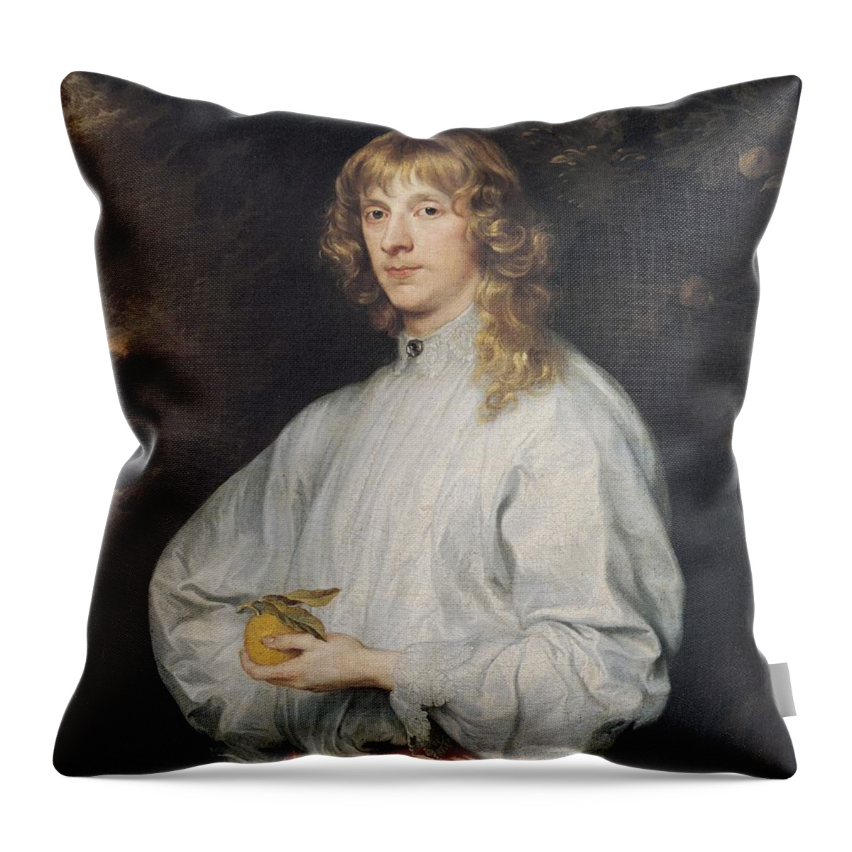 Aristocracy Throw Pillow featuring the photograph James Stuart 1612-55 Duke Of Richmond And Lennox, 1632-41 Oil On Canvas by Anthony van Dyck