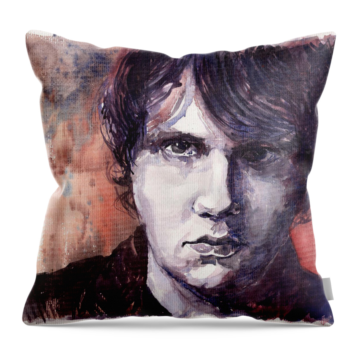 Jazz Throw Pillow featuring the painting Jazz Rock John Mayer by Yuriy Shevchuk