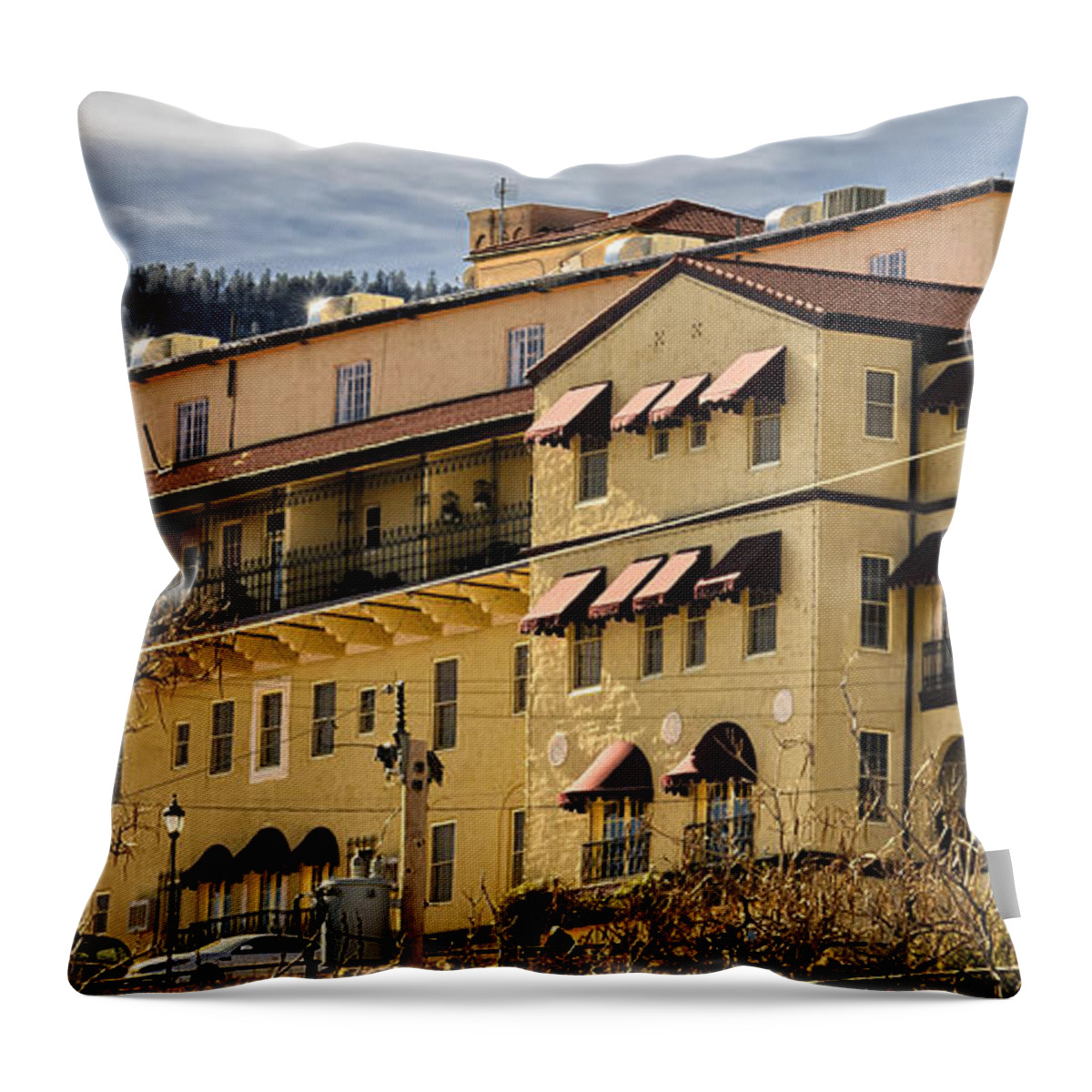 2014 Throw Pillow featuring the photograph Jerome Grand Hotel No.18 by Mark Myhaver