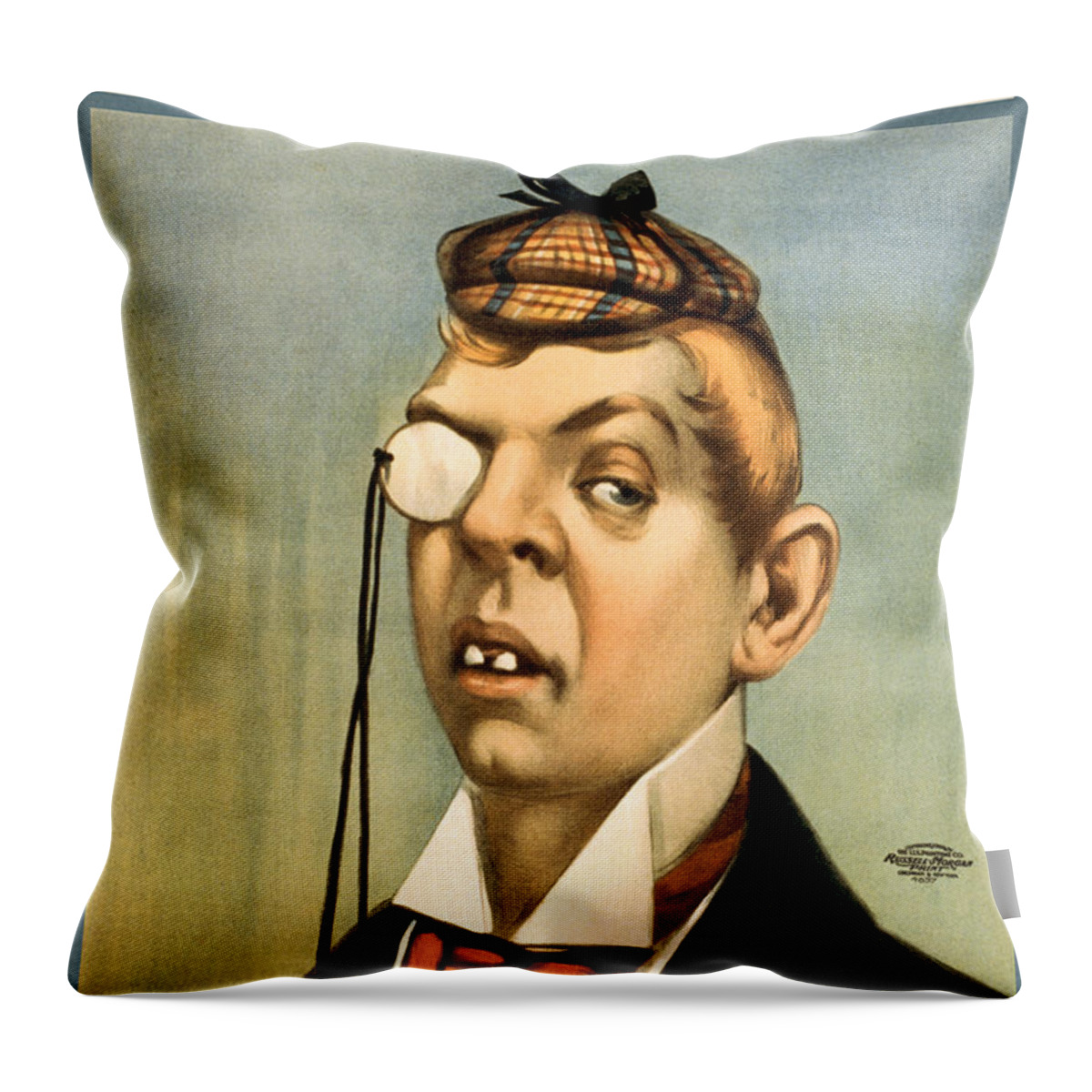 Entertainment Throw Pillow featuring the drawing Jess of the Bar Z by Aged Pixel