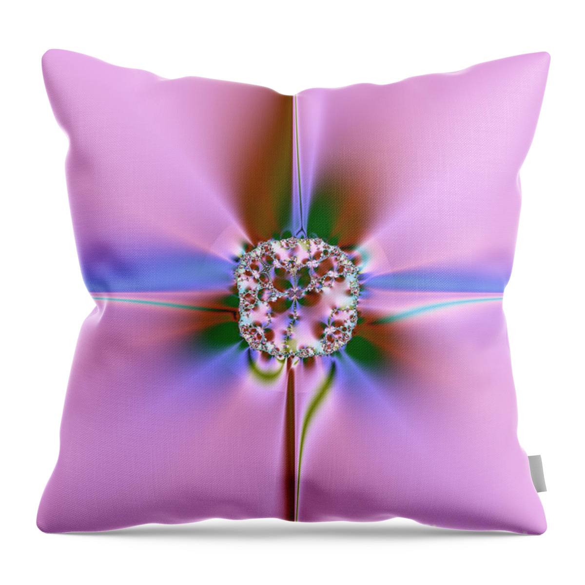 Abstract Throw Pillow featuring the digital art Jewel by Yvonne Johnstone