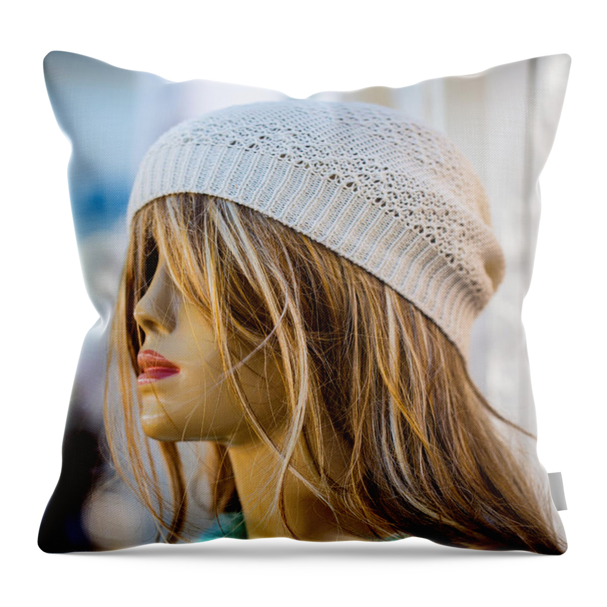 Fashion Throw Pillow featuring the photograph Jim's Mannequin by Allan Morrison