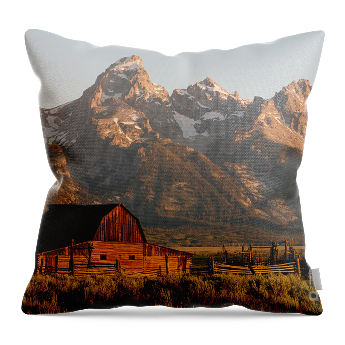 Clarence Holmes Throw Pillow featuring the photograph John Moulton Barn by Clarence Holmes