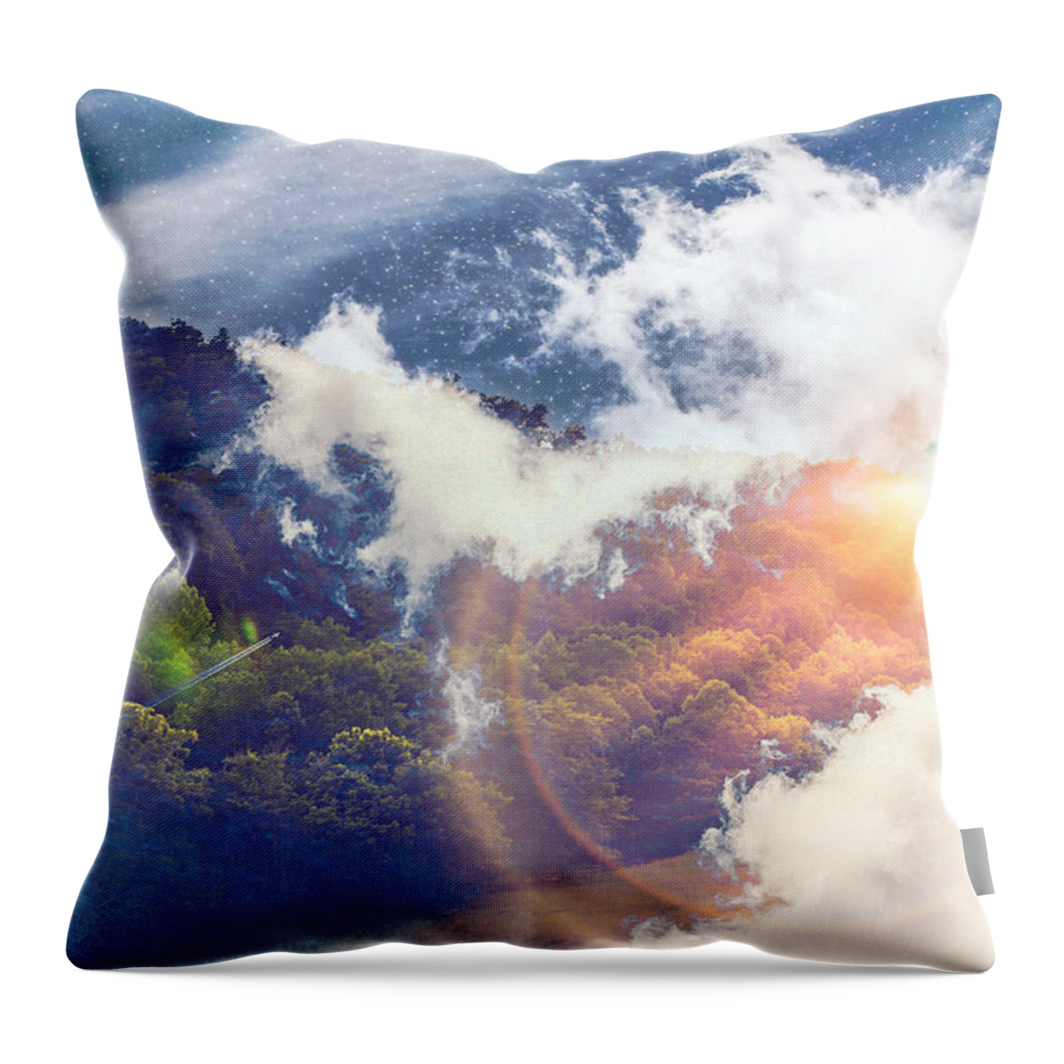 Journey Throw Pillow featuring the photograph Journey to Another Dimension by Amber Flowers