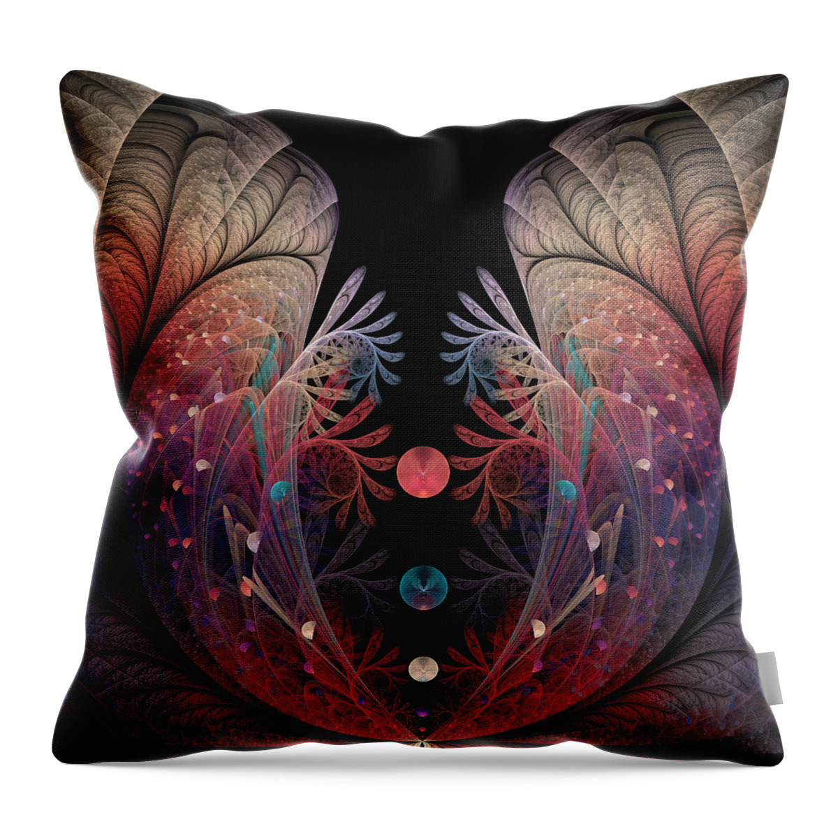 Abstract Throw Pillow featuring the digital art Juggling by Gabiw Art