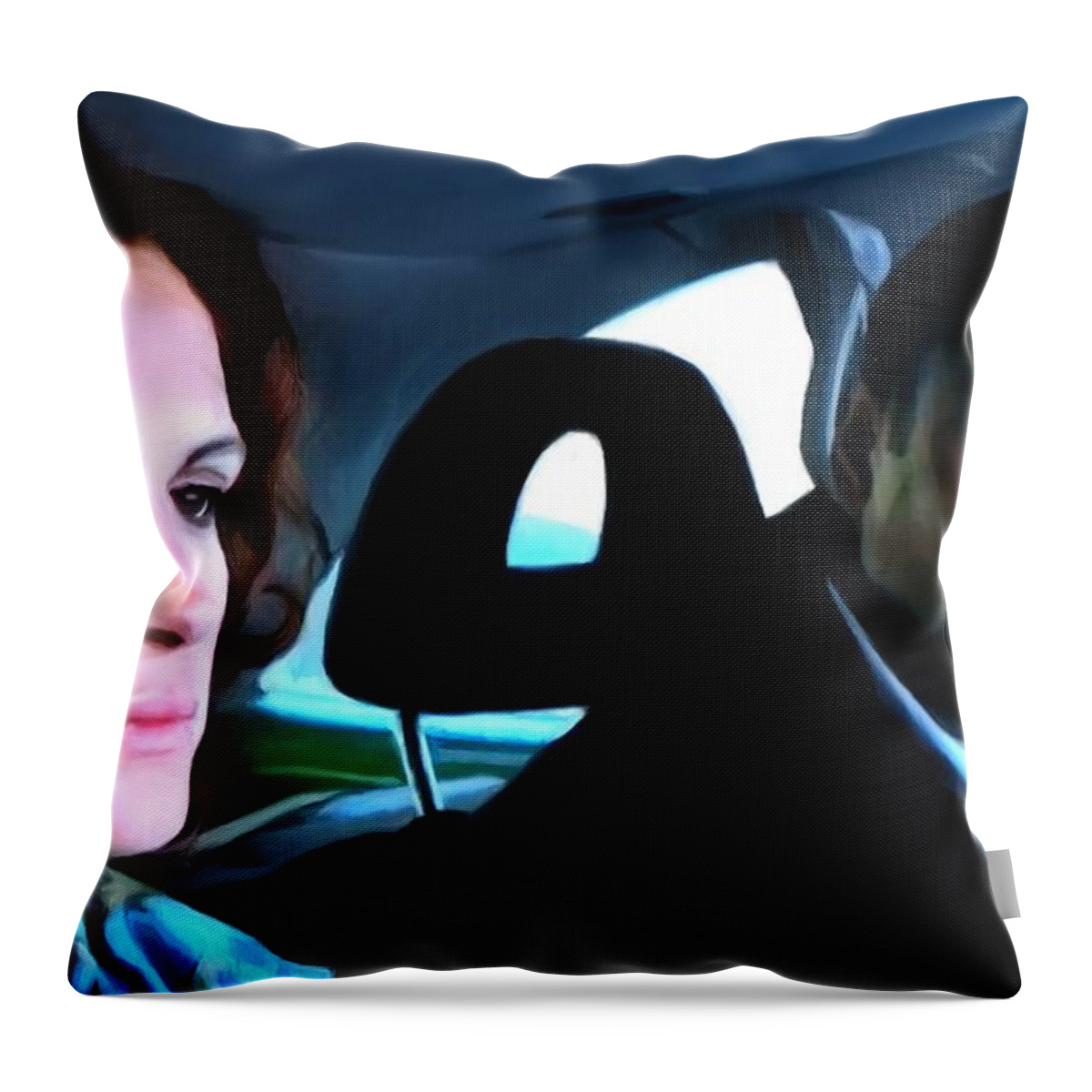 Julia Roberts Throw Pillow featuring the digital art Julia Roberts and James Gandolfini by Gabriel T Toro