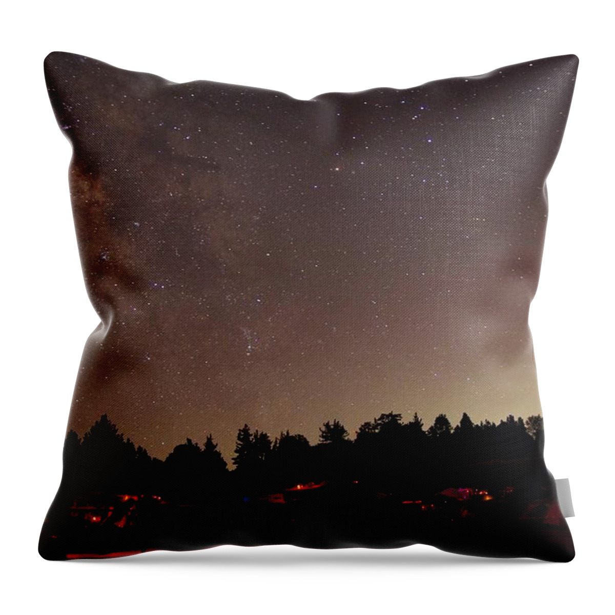 Stargazers Festival 2013 Throw Pillow featuring the photograph Julian Night Sky Milky Way by Phyllis Spoor