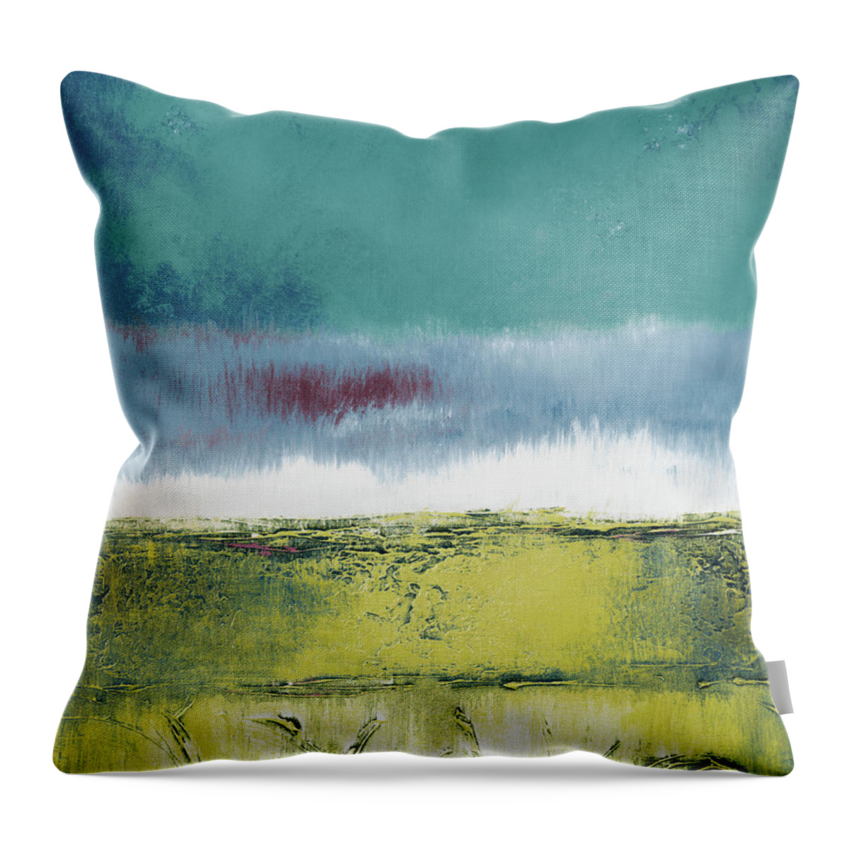 July Throw Pillow featuring the painting July Morning I by Lanie Loreth